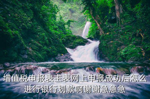 增值稅申報后如何扣款，增值稅申報表主表網上申報成功后怎么進行銀行劃款啊謝謝急急急