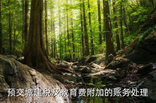 預(yù)繳城建稅如何處理，預(yù)交城建稅及教育費附加的賬務(wù)處理