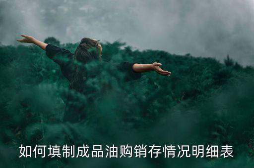 如何填制成品油購銷存情況明細(xì)表