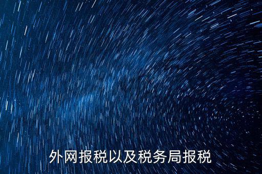 外網(wǎng)報稅以及稅務局報稅