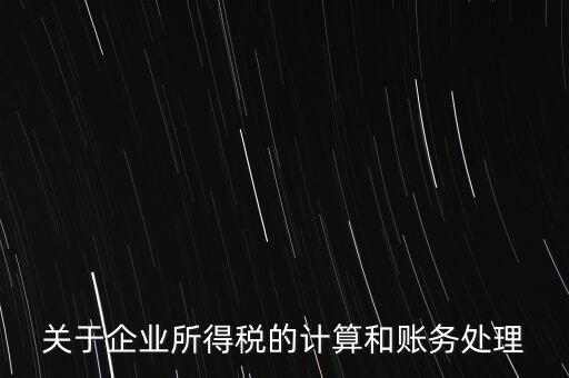 如何處理 政府 與企業(yè)所得稅，企業(yè)所得稅怎么做賬務處理