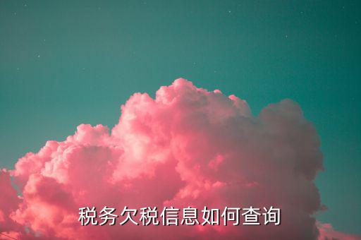 如何查地稅有欠稅，稅務(wù)欠稅信息如何查詢