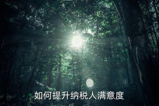 如何提升納稅人服務(wù)滿意度，如何提高納稅人滿意度 中國稅務(wù)報