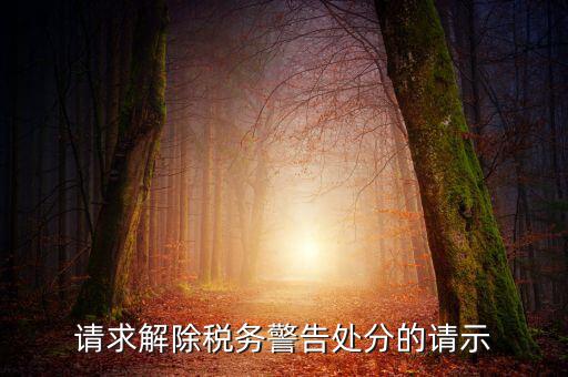 四川省稅務(wù)處罰信息如何消除，請(qǐng)求解除稅務(wù)警告處分的請(qǐng)示