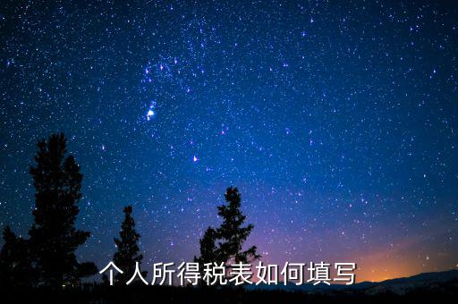 個(gè)人所得稅表如何填寫，個(gè)稅表怎么填
