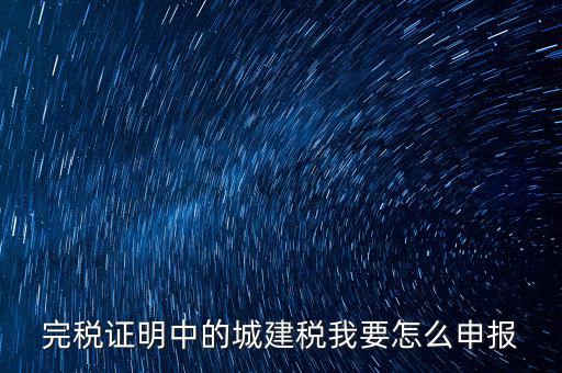 城市維護(hù)建設(shè)稅如何報(bào)稅，城建稅申報(bào)