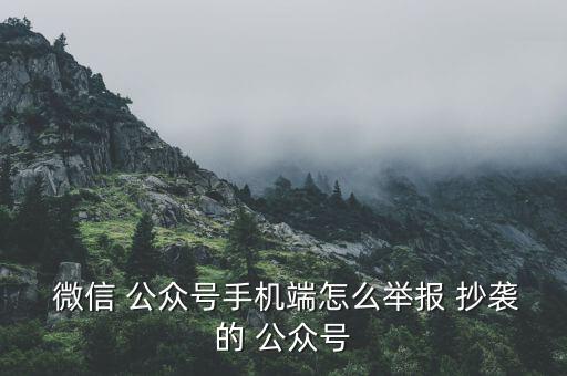  微信 公眾號手機(jī)端怎么舉報 抄襲的 公眾號