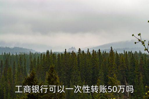 工商銀行可以一次性轉賬50萬嗎