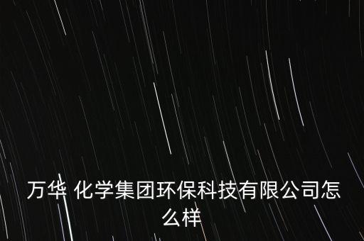  萬(wàn)華 化學(xué)集團(tuán)環(huán)保科技有限公司怎么樣