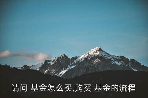 請(qǐng)問 基金怎么買,購買 基金的流程