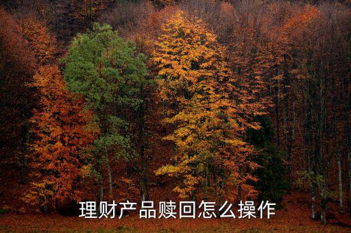  理財產品贖回怎么操作