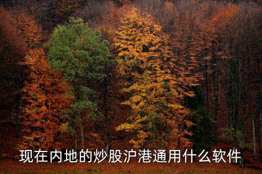 內(nèi)地炒港股用什么軟件，現(xiàn)在內(nèi)地的炒股滬港通用什么軟件