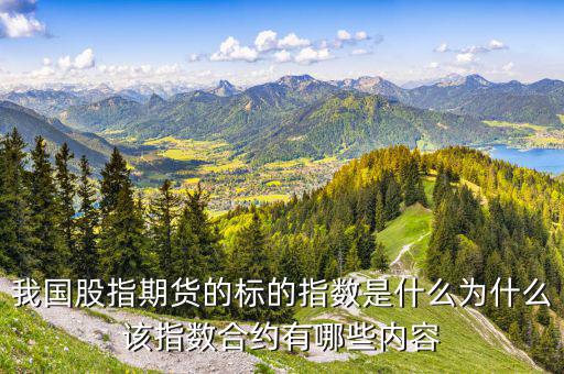 我國股指期貨的標的指數(shù)是什么為什么該指數(shù)合約有哪些內(nèi)容