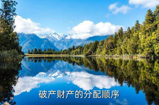 破產(chǎn)財產(chǎn)的分配順序