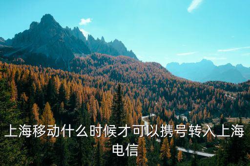 上海什么時(shí)候攜號(hào)轉(zhuǎn)網(wǎng)，上海攜號(hào)轉(zhuǎn)網(wǎng)
