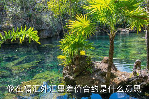 金融市場(chǎng)差價(jià)是指什么，像在福匯外匯里差價(jià)合約是什么意思