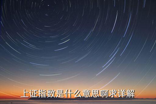 上證指數(shù)是什么意思，上證指數(shù)是什么意思求指教