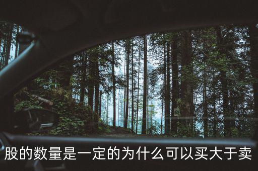 為什么可以買超過100萬股，股的數(shù)量是一定的為什么可以買大于賣
