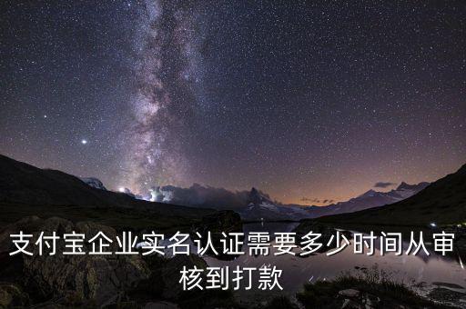 融業(yè)網(wǎng)什么時候立案，支付寶企業(yè)實(shí)名認(rèn)證需要多少時間從審核到打款