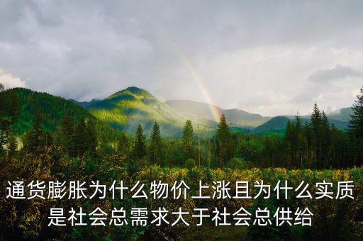 通貨膨脹為什么物價上漲且為什么實質是社會總需求大于社會總供給