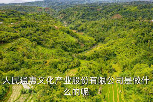 人民惠通干什么的，人民通惠文化產(chǎn)業(yè)股份有限公司是做什么的呢
