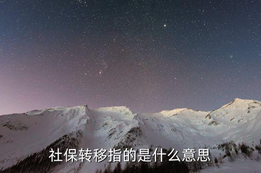 社保轉(zhuǎn)移包括什么，社保轉(zhuǎn)移指的是什么意思