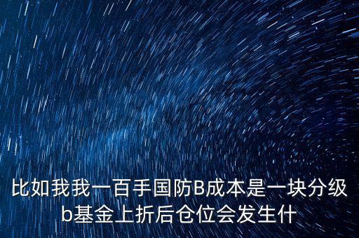 國防b上折有什么好處，軍工B級(jí)什么時(shí)候能上折上折好還是不好
