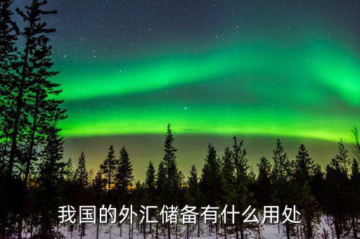 國家外匯儲備是干什么用的，國家外匯儲備的用途有哪些