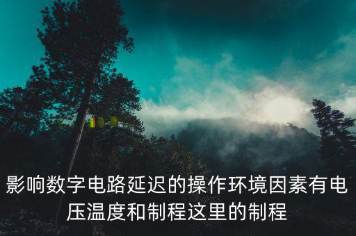 什么是電子制程，影響數字電路延遲的操作環(huán)境因素有電壓溫度和制程這里的制程