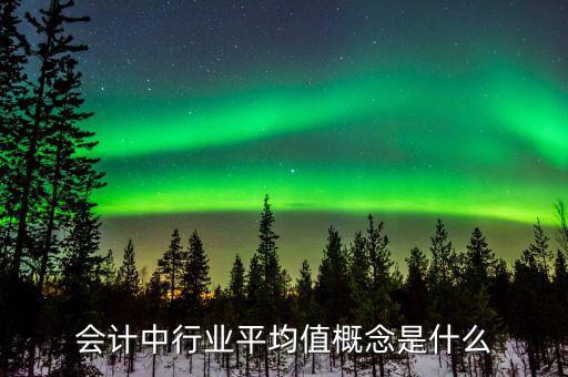 會計(jì)中行業(yè)平均值概念是什么
