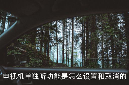tcl電視單獨聽什么意思，電視機單獨聽功能是怎么設(shè)置和取消的