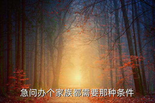 注冊(cè)家族辦公室需要什么資質(zhì)，急問(wèn)辦個(gè)家族都需要那種條件