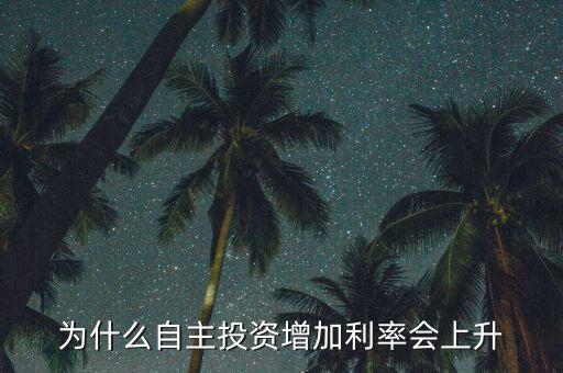 投資為什么會使利率增高，為什么自主投資增加利率會上升