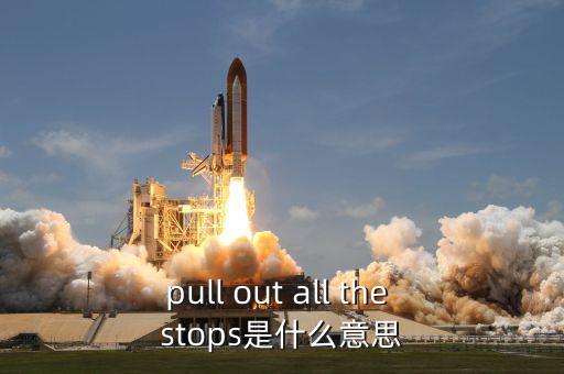 財(cái)政刺激是什么，pull out all the stops是什么意思