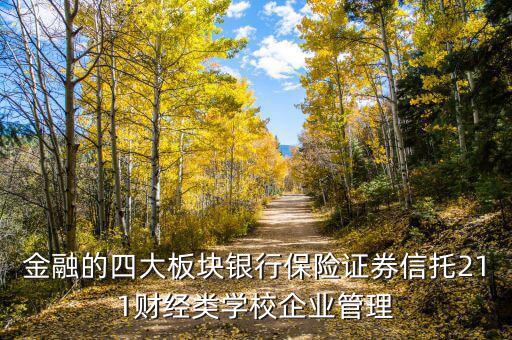 金融四大板塊是什么，金融一個(gè)有幾大板塊