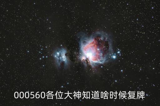 佳訊飛鴻什么時候復(fù)牌，000560各位大神知道啥時候復(fù)牌