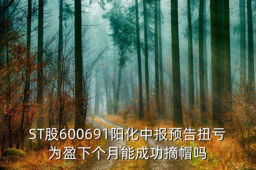 st陽(yáng)化什么時(shí)候能摘帽，ST船舶什么時(shí)候可以摘帽
