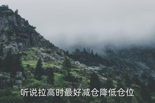 降低倉位是什么意思，要利用反彈機(jī)會(huì)降低倉位這是什么意思啊