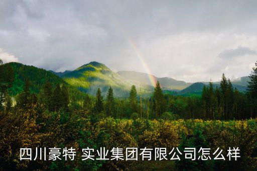  四川豪特 實業(yè)集團(tuán)有限公司怎么樣
