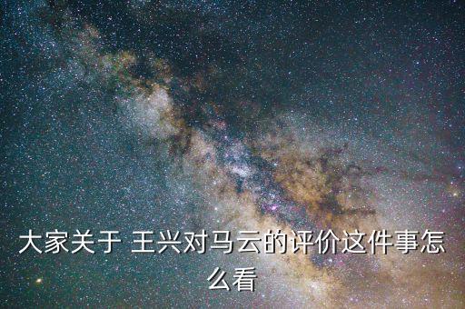 大家關(guān)于 王興對馬云的評價這件事怎么看