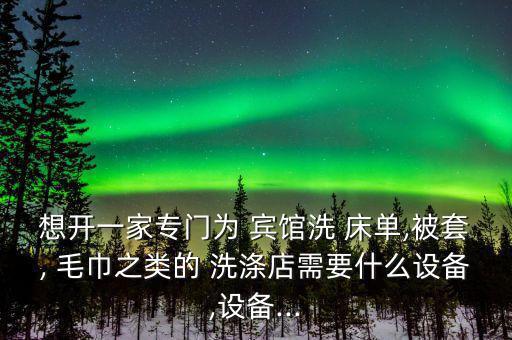 想開一家專門為 賓館洗 床單,被套, 毛巾之類的 洗滌店需要什么設備,設備...