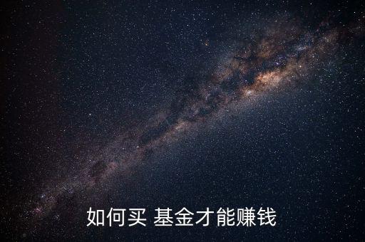如何買(mǎi) 基金才能賺錢(qián)