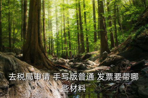 去稅局申請(qǐng) 手寫(xiě)版普通 發(fā)票要帶哪些材料