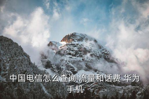 中國(guó)電信怎么查詢(xún) 流量和話(huà)費(fèi) 華為 手機(jī)