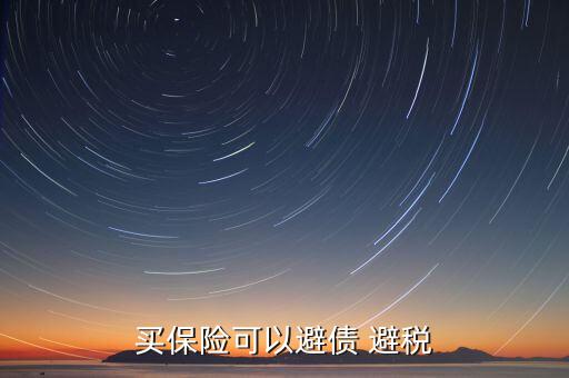 買(mǎi)保險(xiǎn)可以避債 避稅