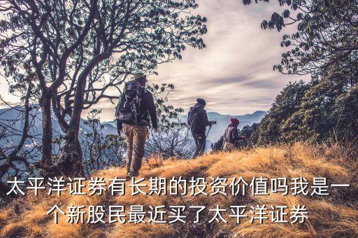 太平洋證券有長期的投資價(jià)值嗎我是一個(gè)新股民最近買了太平洋證券