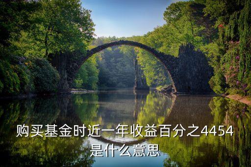 基金近一年收益是什么意思，基金近一年收益率是什么意思在支付寶的螞蟻聚寶上看到的