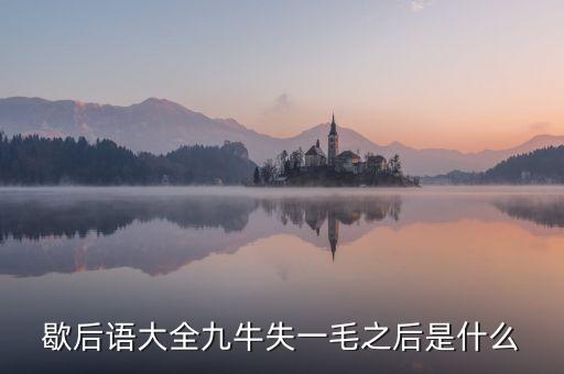 九牛失一毛的下預示什么，九牛失一毛