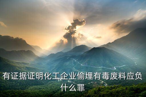 有證據(jù)證明化工企業(yè)偷埋有毒廢料應(yīng)負什么罪