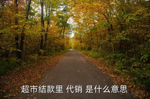 超市代銷是什么意思，代銷商品款是甚么意思
